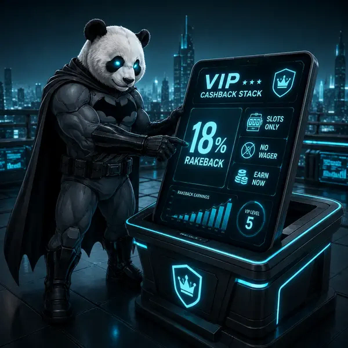 Ο Bruno το πάντα παρακολουθεί το σύστημα rakeback VIP Cashback Stack με ανταμοιβές μπόνους σε ασφαλές τερματικό